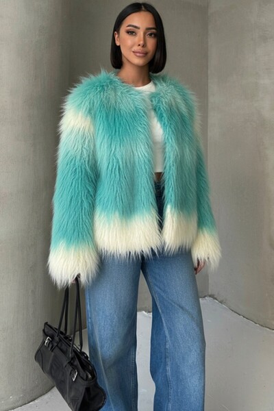 ALFUDO Moda Collection Soft Textured Fur Coat