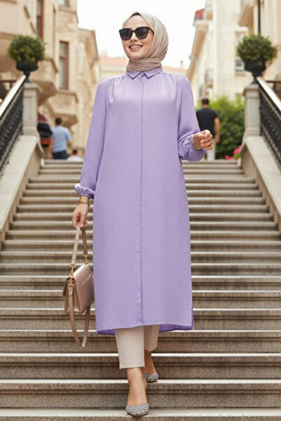 Neva Style Tunica Hijab Liliac - Nasturi, Model 41401LILA