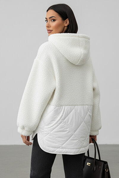 ALFUDO Moda Collection Plush hooded teddy coat