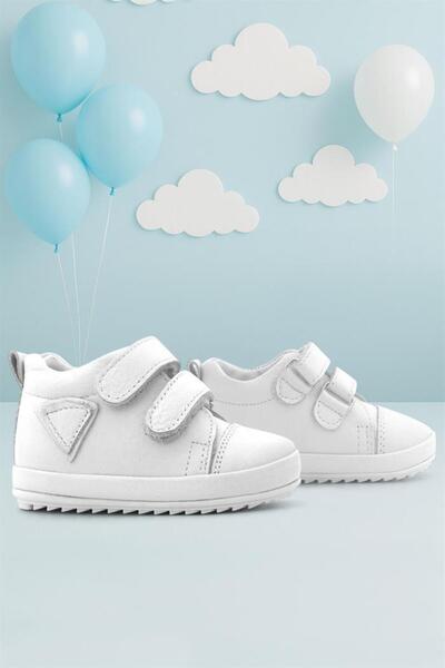 Rakerplus Scrat Hakiki Deri Beyaz İlk Adım Ayakkabısı