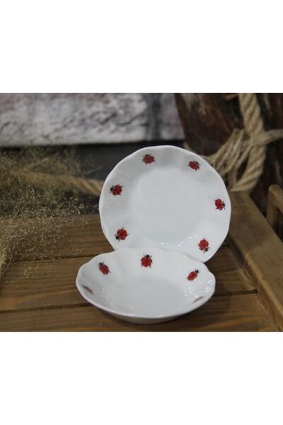 Porland PORSELEN 12'Lİ UĞUR BÖCEĞİ 12 CM ÇAY TABAK