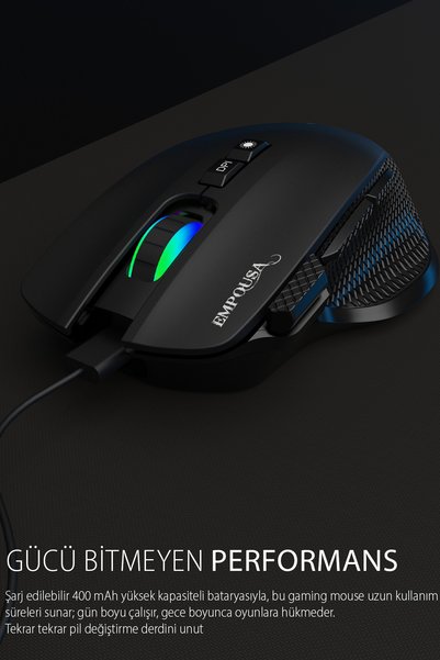Inca IMG-GT22 Profesyonel Gaming Oyuncu Mouse | 8 Tuş RGB LED 7200 DPI Bluetooth 5.3 Kablosuz & Kablolu
