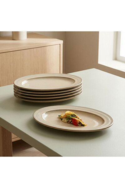 Güral Porselen Valeron 2 Pieces 24 cm Kayak Plate Reactive Agate Vr 969