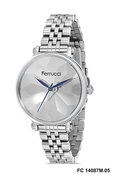 Ferrucci Women's Wristwatch Original Watch Steel Band Waterproof Bracelet Rose Silver with Gift
