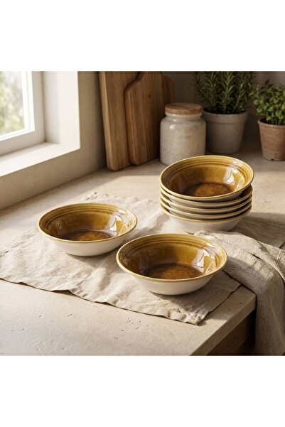 Güral Porselen Valeron 6 Pieces Soup Bowl Reactive Saura Vr 137