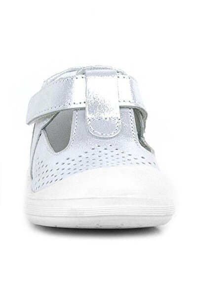 Rakerplus Shaun Genuine Leather White Glitter Velcro Anatomical Baby Sandals Shoes