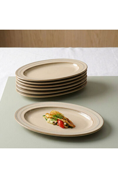 Güral Porselen Valeron 2 Pieces 21 cm Kayak Plate Reactive Agate Vr 969