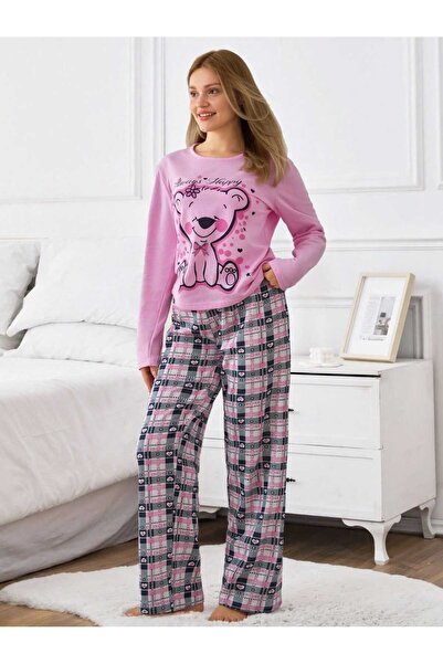 sevateks Βαμβακερό σετ γυναικείες πιτζάμες με ραφές, χειμερινό, δίκλωνο, με σ...