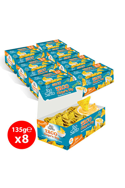 Rio Santo Taco Chips&Dip Cheese Sos & Taco Cips 135 g x 8
