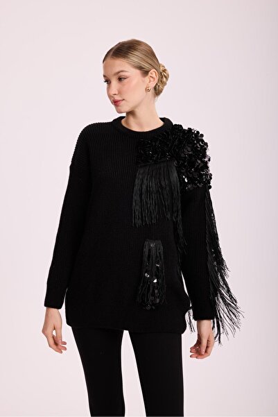 Missemramiss 5011 سترة تريكو مطرزة بالترتر من سيليستيا