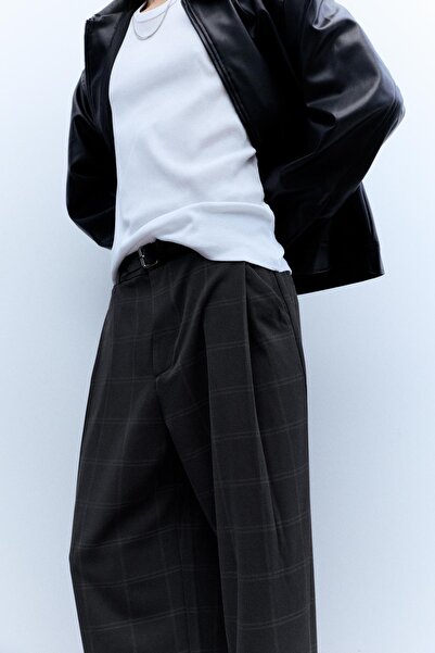 Pull & Bear Tailored fit kareli pantolon