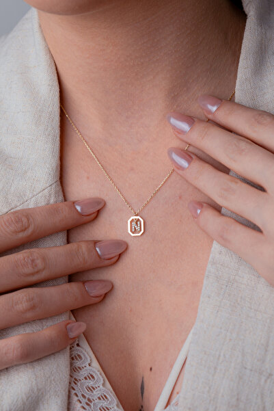 Kolyecik 14 Ayar Altın N Harf Kolye