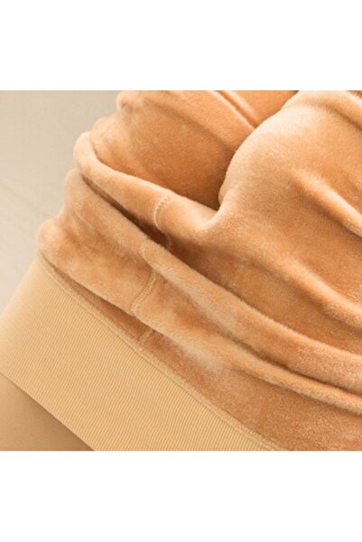 MİSTİRİK Ravena Model Thick Socks with Hubic Skin Color Fit Inside Plush Keeping Warm