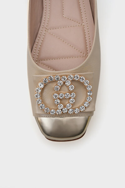 Capone Outfitters Dámské baleríny Adel s tupou špičkou a kamennou přezkou