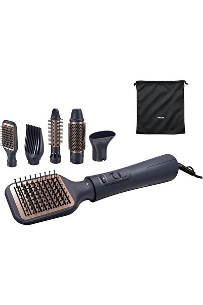 Philips Professional 2 in 1 Air Brush and Styler Series 5000 Ionic Care 5 Attachments 3 Settings 1000 Watts (BHA530/03)
