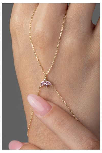 Kolyecik 14 Ayar Altın Lotus Şahmeran