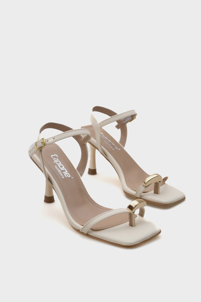 Capone Outfitters Dámské sandály Cindy Blunt Toe Heeled Kotníkový pásek