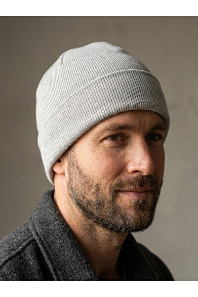 OnMyHead Beige Folded Knitwear Beanie