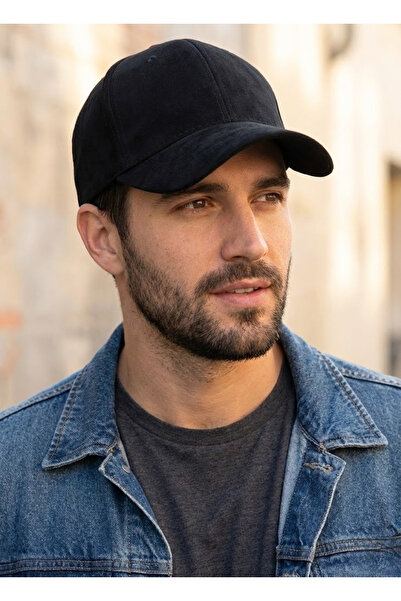 OnMyHead قبعة سوداء من جلد الغزال الأصلي