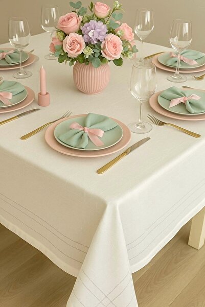 Hevia Home Dertsiz Leke Tutmaz Keten Colber Masa Örtüsü