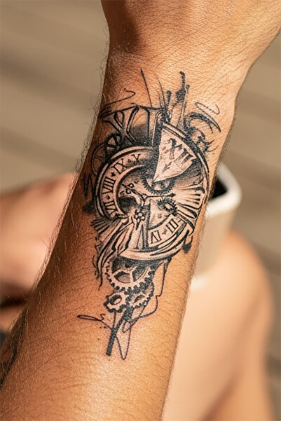TAKIŞTIR Geçici Pusula Figürlü Mini Dövme Tattoo