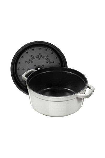 STAUB Cast Iron Pot Round 26 cm White