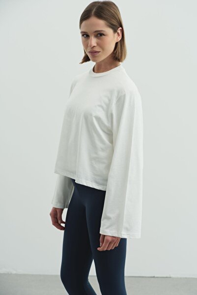 C&City Μπλουζάκι με μεγάλο μανίκι Oversize 2 Pack 965 Μαύρο/Εκρού