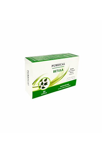 PUREICAL Betula Huş Ağacı Özü Betulin Civan Perçemi Biberiye B1 Vitamini 30 Kapsül