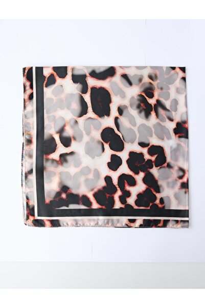 Jimmy Key Eșarfă țesută imprimeu leopard cu detaliu de linie maro