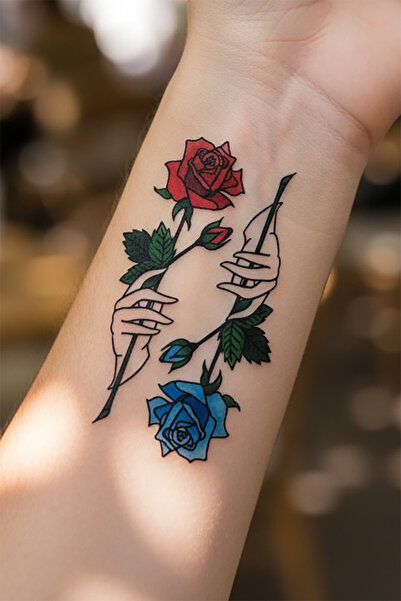 TAKIŞTIR Geçici Gül Mini Dövme Tattoo