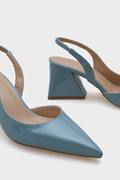 Capone Outfitters Pantofi de damă din piele lăcuită cu toc mediu Robby cu spate deschis