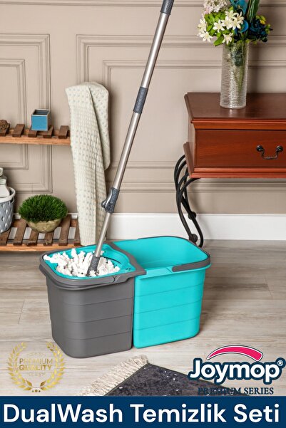 ECHOTEX Joy Mop Temiz Su ile Kirli Suyu Ayıran otomatik Temizlik Seti 19 Lt