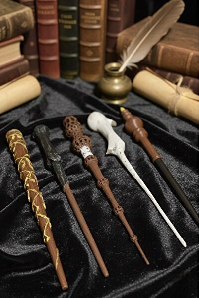 HD1001 5 Adet Harry Potter Fantastik Asa Seti Büyücü Temalı Cosplay Dekoratif...