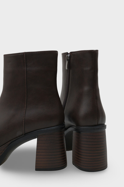 Capone Outfitters Sherry 1504 Γυναικείες μπότες με στρογγυλό φερμουάρ στο πλάι με μεσαίο τακούνι