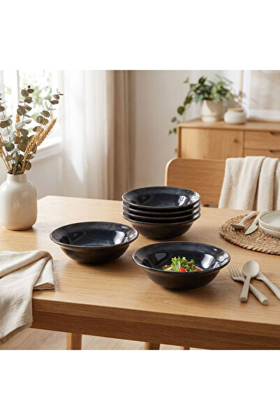 Güral Porselen Valeron 6 Pieces 15 cm Soup Bowl Reactive Oasis Vr 1131