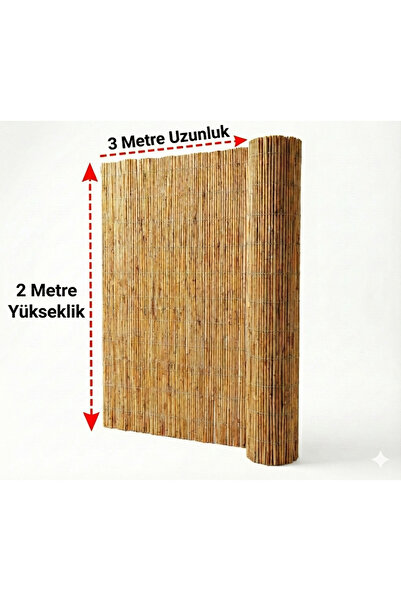 Bygolden Hasır Gölgelik 2 Metre x 3 Metre Hasır Bahçe Çiti Gölgelik ve Dekora...