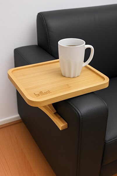 Brillant Foldable Bamboo Breakfast and Serving Table – Over-The-Sofa Tray-Pre...