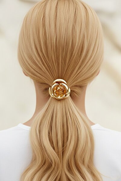 CAŞ DEKORASYON Χρυσό χρώμα Μεταλλική πόρπη από καουτσούκ με φιγούρα τριαντάφυ...