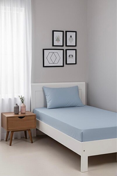 üntaş UNITAS SERENAT SINGLE PERSON 100X200 ELASTIC SOLID COLOR BEDSheet AND 1 PIECE PILLOW CASE