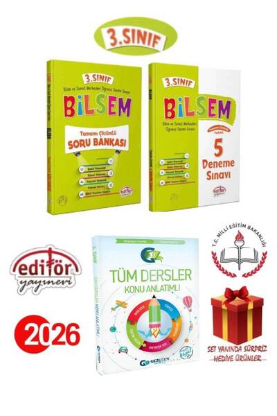 Editör Yayınevi Editör Yayınları 3. Sınıf Bilsem Soru Bankası+3. Sınıf Bilsem...