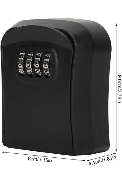 usin 4 Hane Şifreli Sert Plastik Dış Mekan Su Geçirmez Anahtar Saklama Gizleme Dolabı Kutusu Kasası