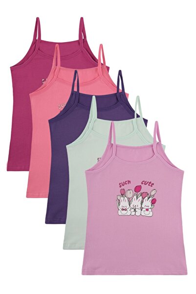 Donella 5-Pack of Girls' Tank Tops 4371Pb80