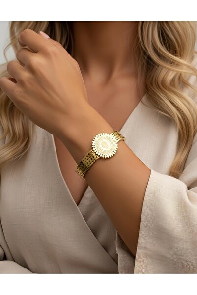 İNN JEWELLERY Çelik Kelepçe Bileklik Kararmaz Çeyrekli Figürlü (2 YIL İTHALAT...