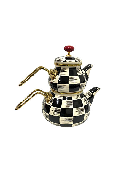 ACAR Xap-22-0232 Qualıta Kıng Tombul Emaye Çaydanlık Takımı