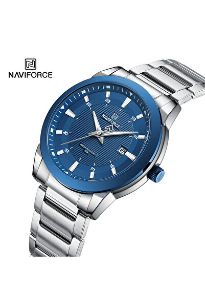 Naviforce ساعة، طراز رولكس، ستانلس ستيل، مقاومة للماء، تدوم طويلاً، مقاومة للصدأ