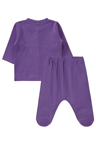 Civil Baby طقم بيجامة عادي للأطفال من 1-6 أشهر - أرجواني للأطفال من 6-9 أشهر