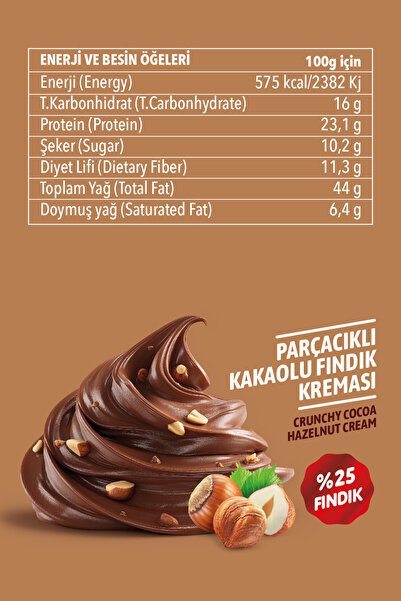 FRİGGY Parçacıklı Kakaolu Fındık Kreması 320GR