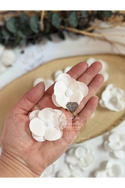 LAYLAEVENTS İncili Ortanca yapay Hazır Çiçek -20li paket-BEYAZ