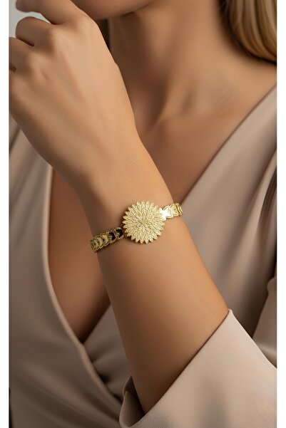 İNN JEWELLERY Çelik Kelepçe Bileklik Kararmaz Yaprak Figürlü (2 YIL İTHALATÇI...