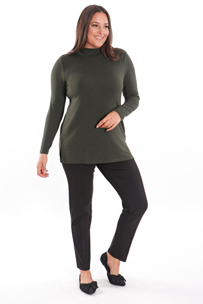 Metpoint Великий розмір Базовий напіврибальський хакі блуз